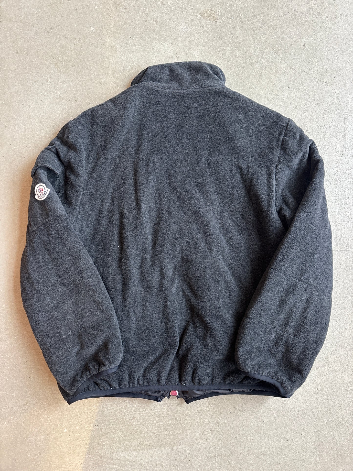 Moncler Padded Fleece Zip-Up Sweater Black M