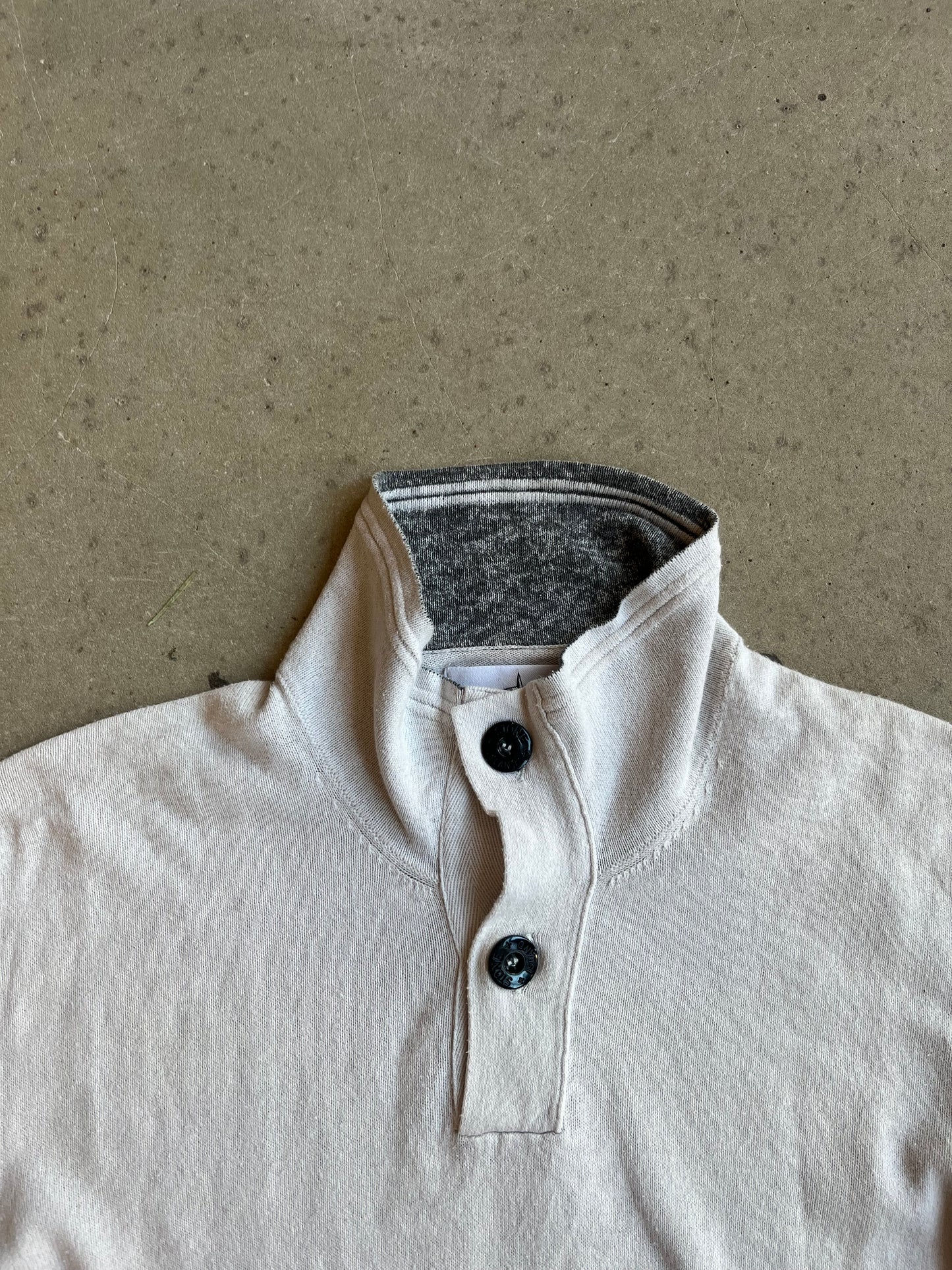 Stone Island Button Up Sweater White
