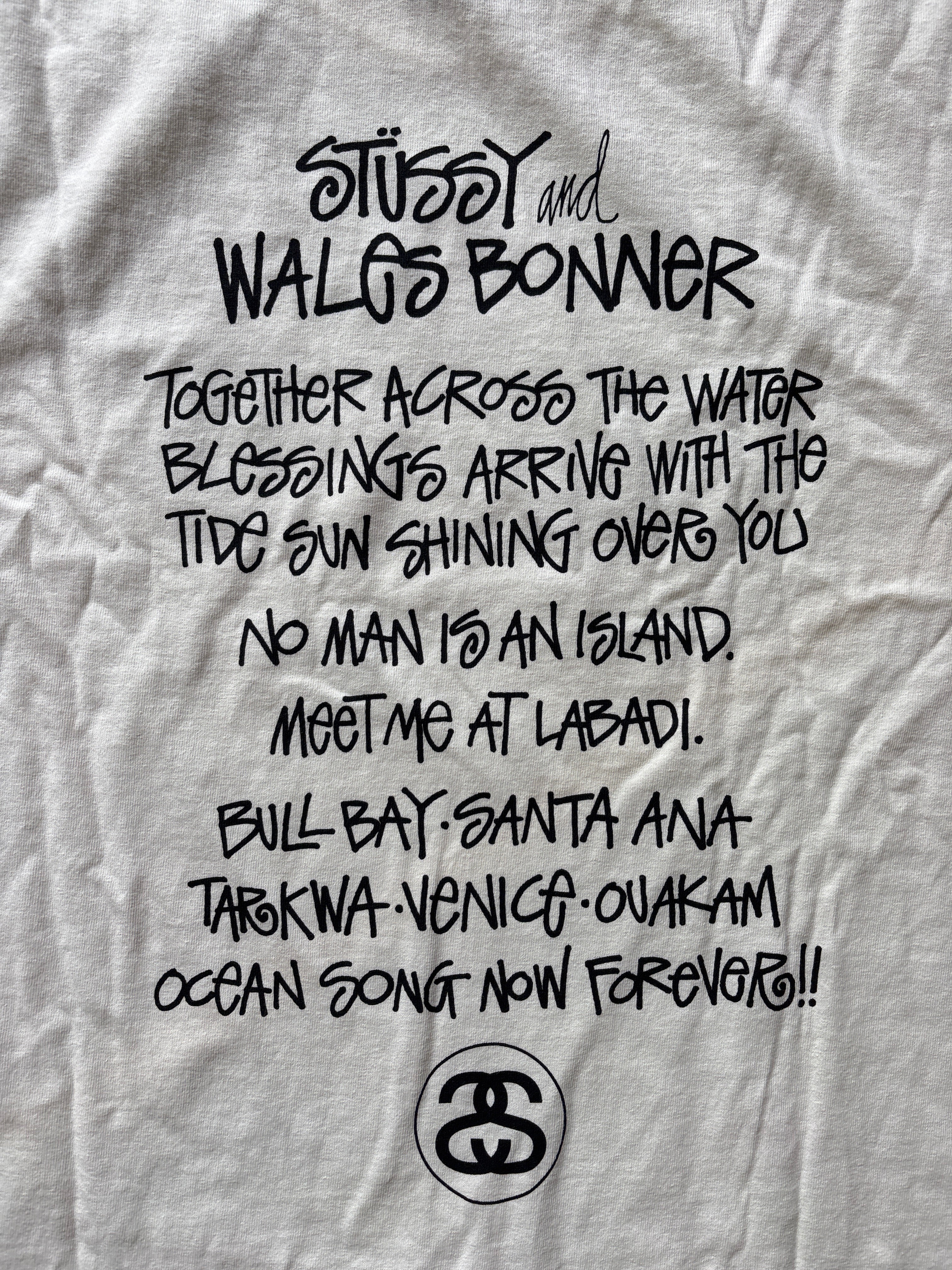 Stussy X Wales Bonner Ocean Song Tee White – Mokum Vintage