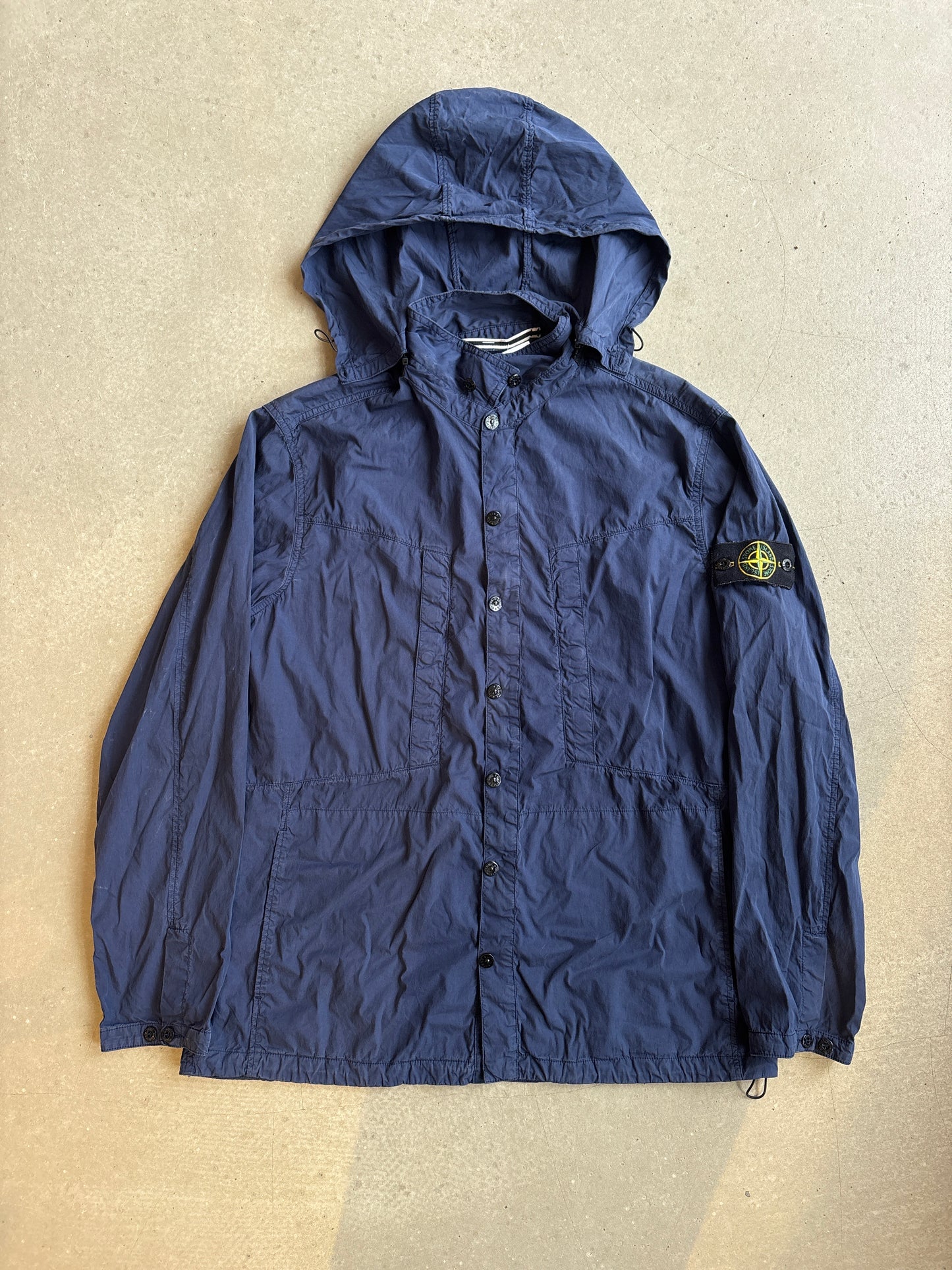 Stone Island Hooded Windbreaker Navy XXL