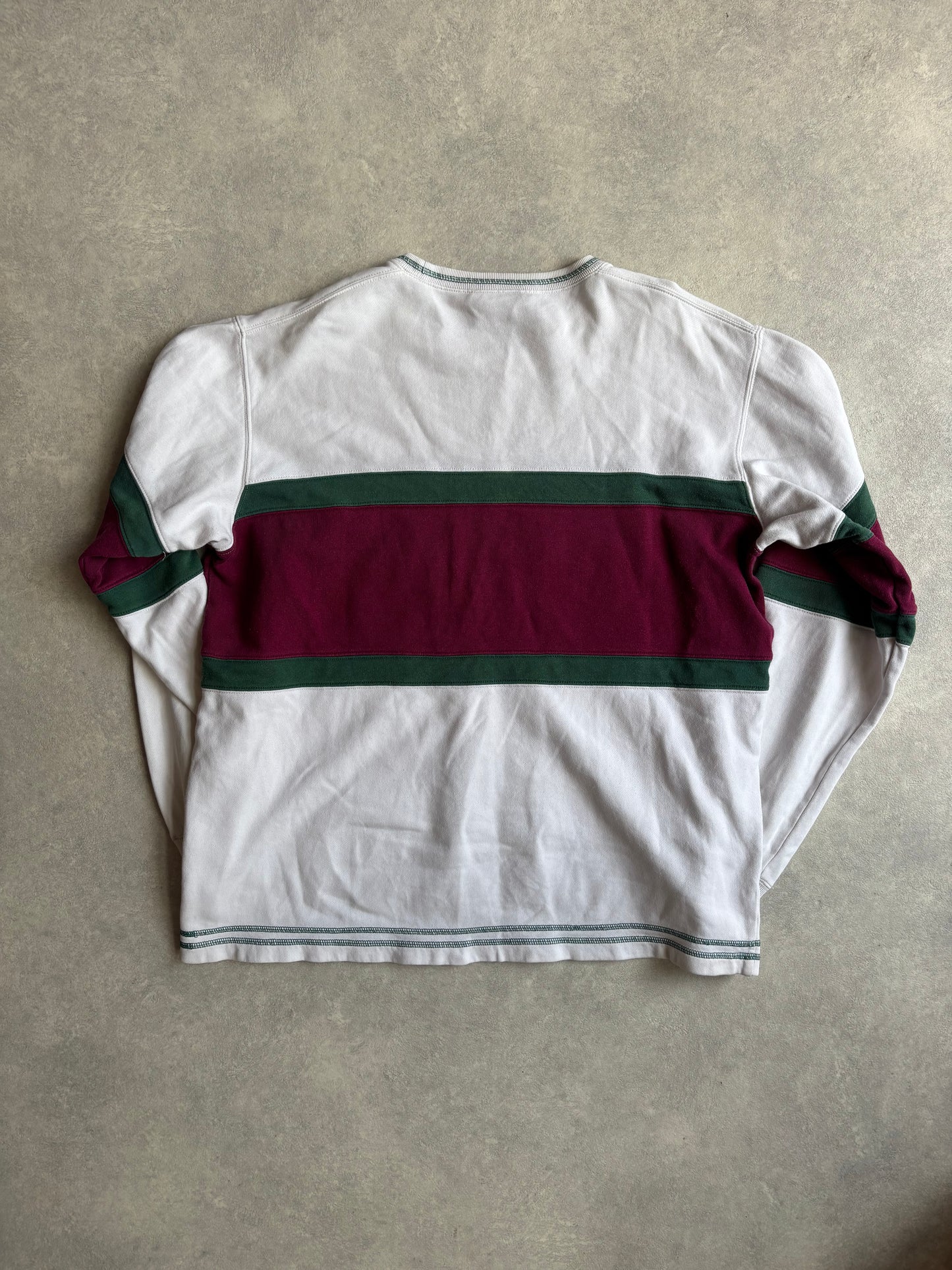 Supreme Center Strip Crewneck White Large
