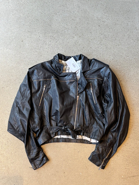 Womens Leather Jacket Black L