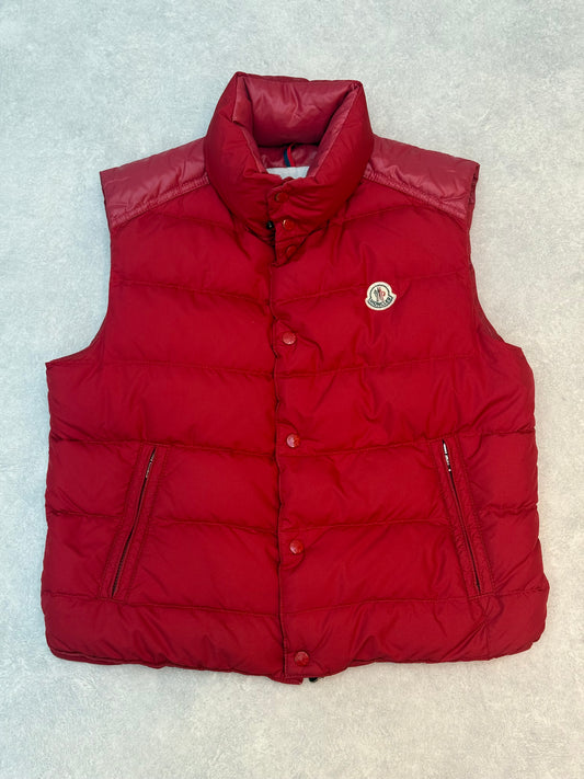 Moncler Down Vest Red Medium