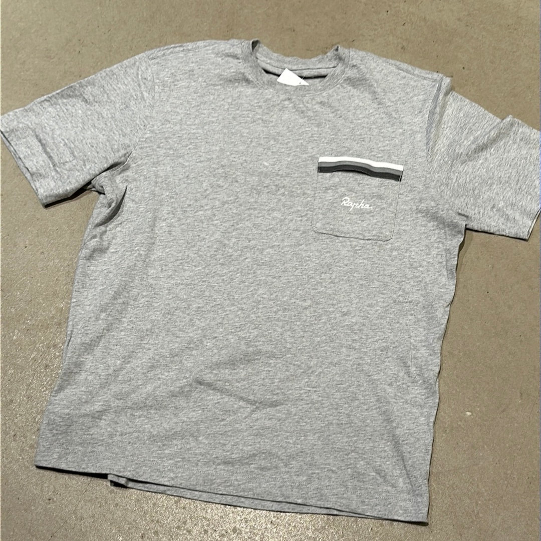 Rapha Basic Logo Pocket T-shirt Grijs Maat M
