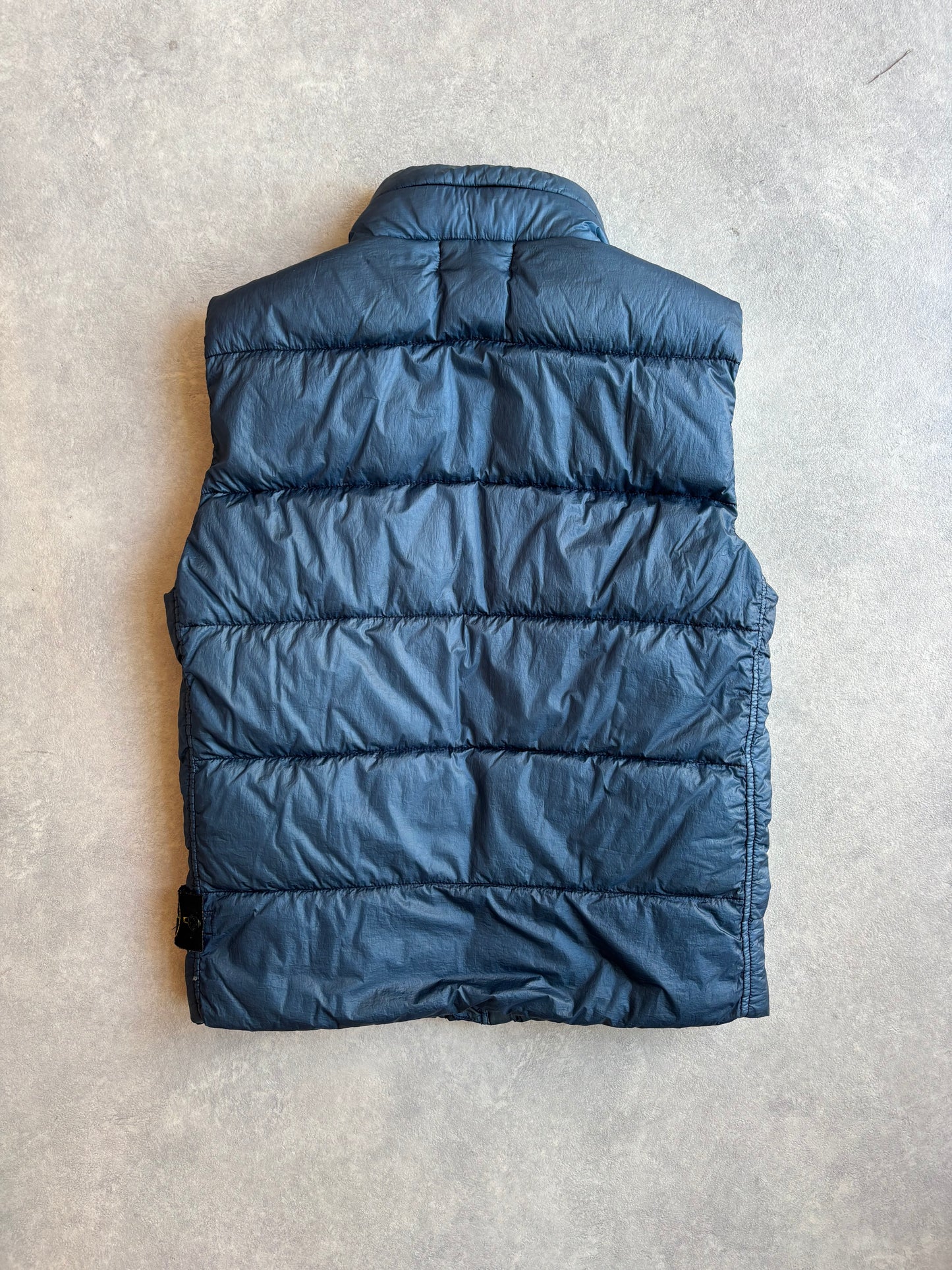 Stone Island Garment Dyed Bodywarmer Crinkle Blue M