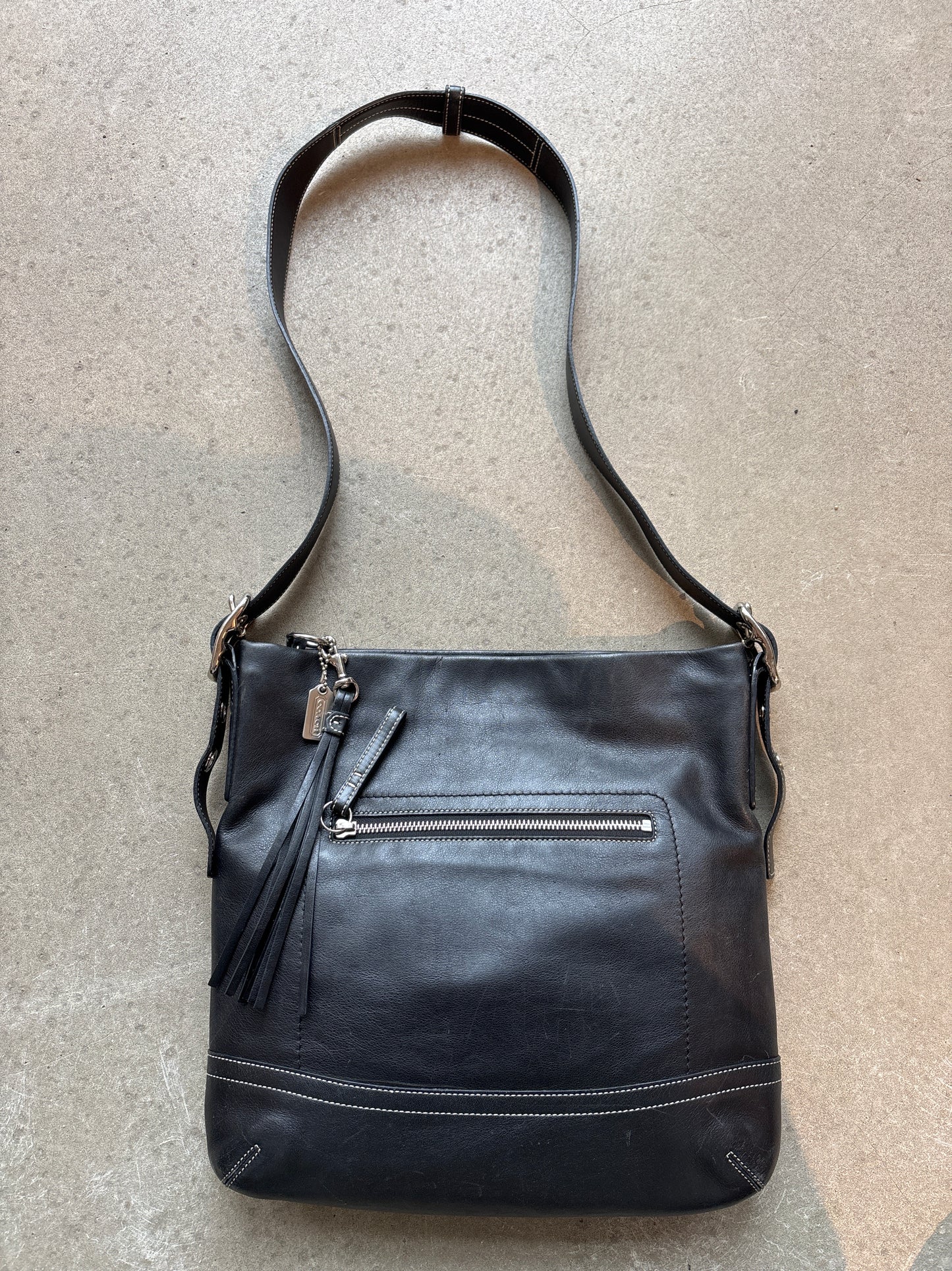 Coach Leather Crossbody Bag Black