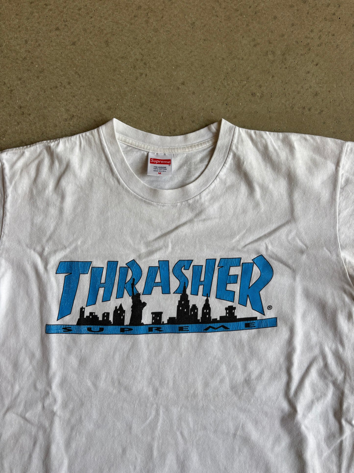Supreme X Thrasher Skyline Tee White Medium