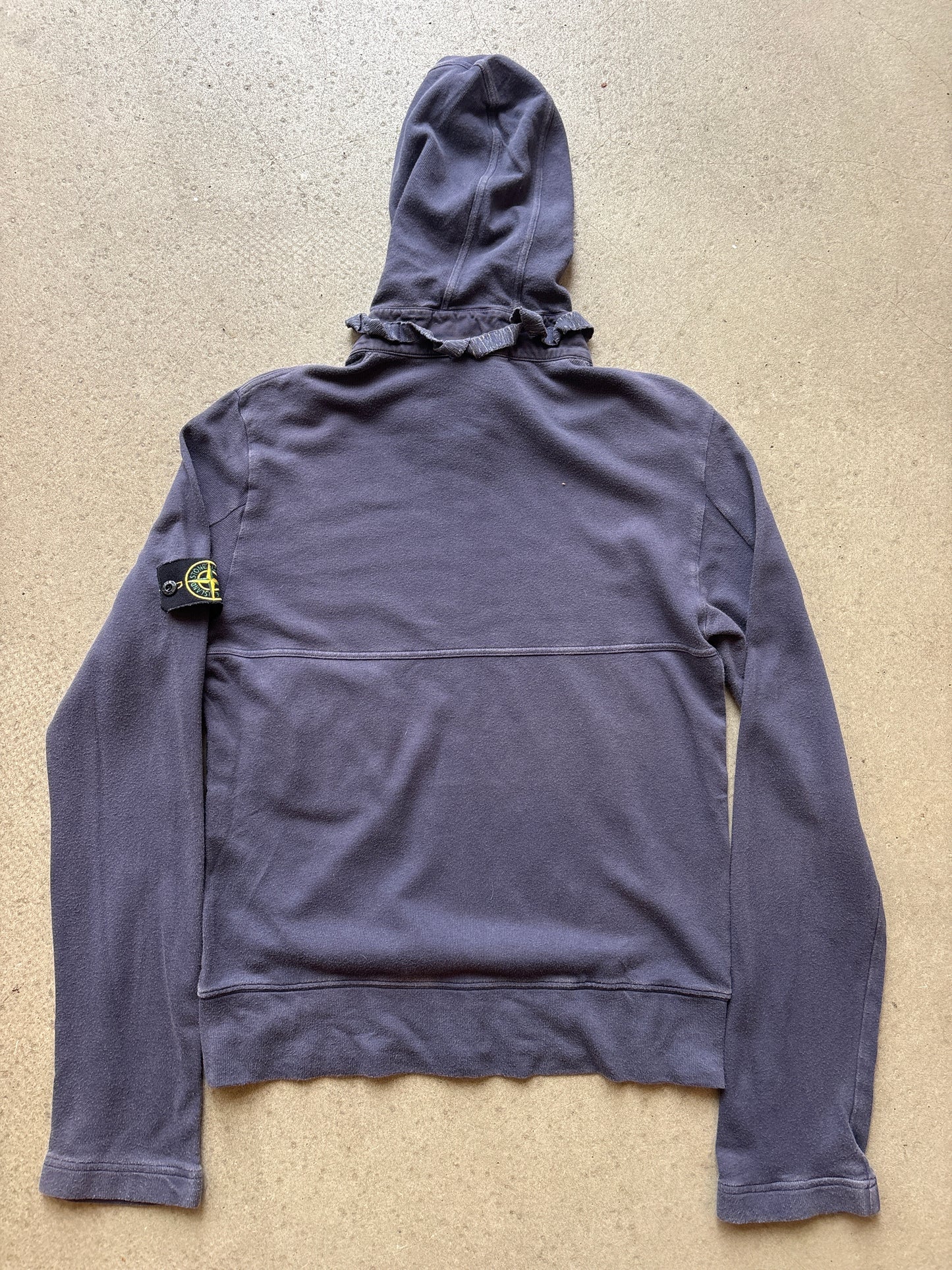 Stone Island Zip Up Pocket Hoodie Navy M