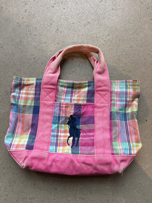 Polo Ralph Lauren Tartin Tote Bag Pink