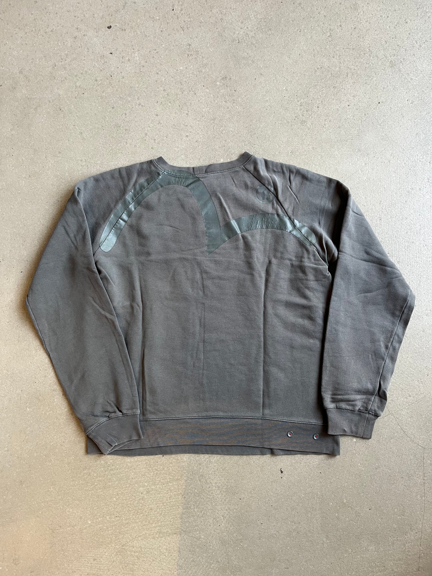 Evisu Genes Back Print Sweater Olive Large