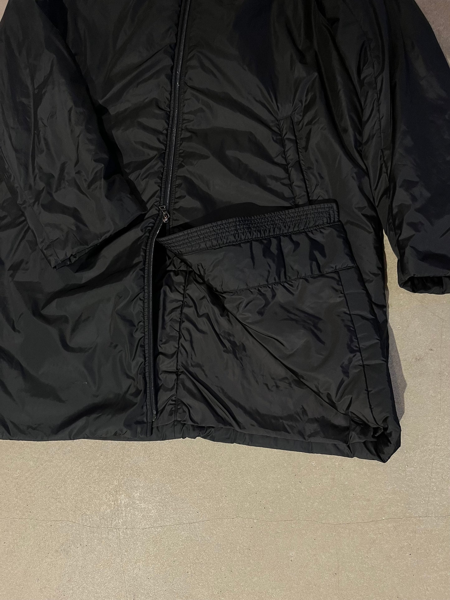 Prada Black Label Puffed Parka Down Jacket Black Size 54