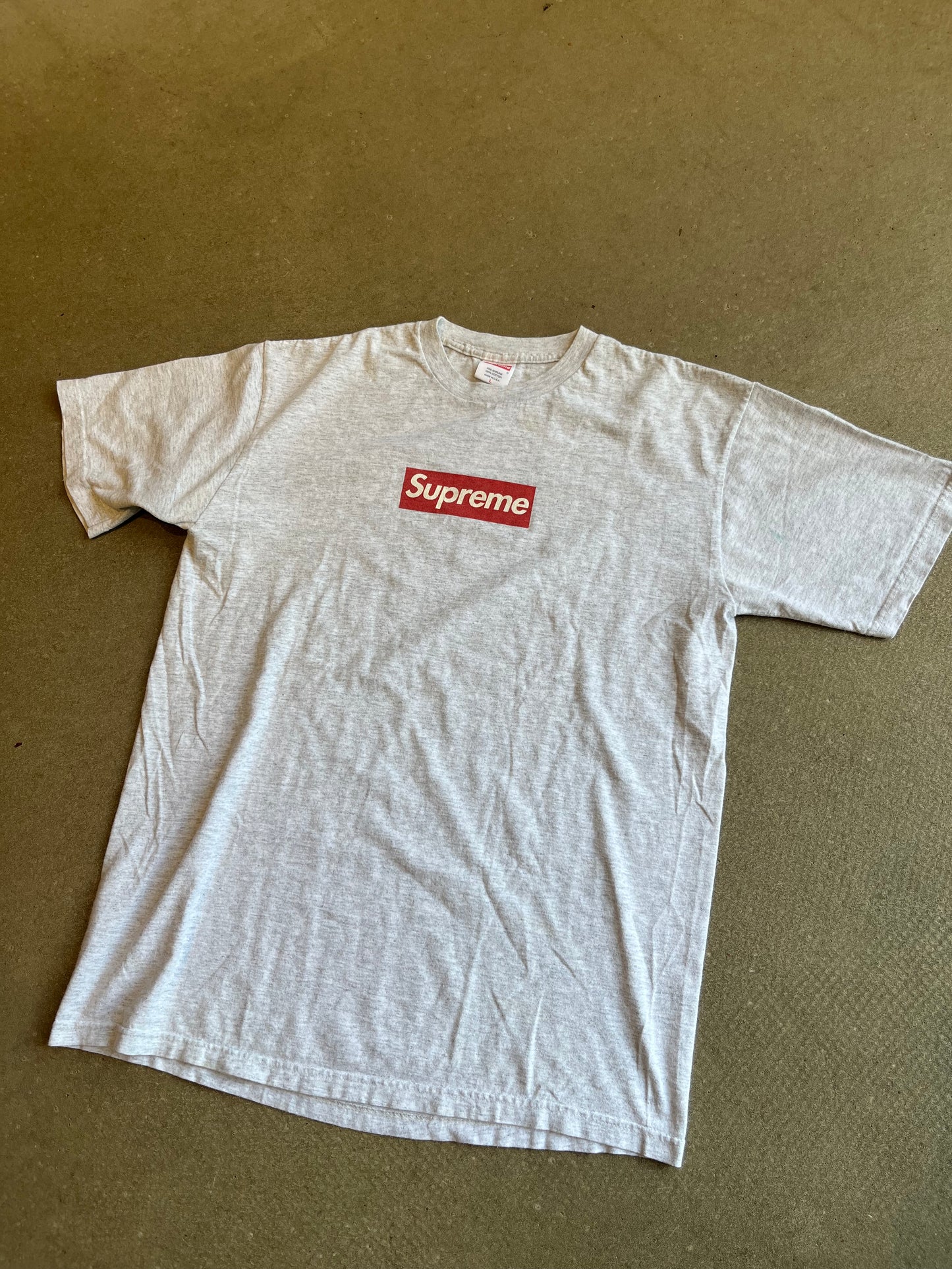 Supreme Box Logo Tee Ash Grey 2003 L