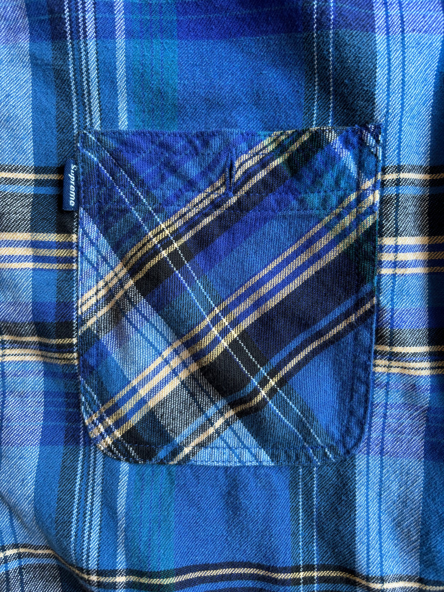 Supreme Western L/S Flannel Shirt Blue XL