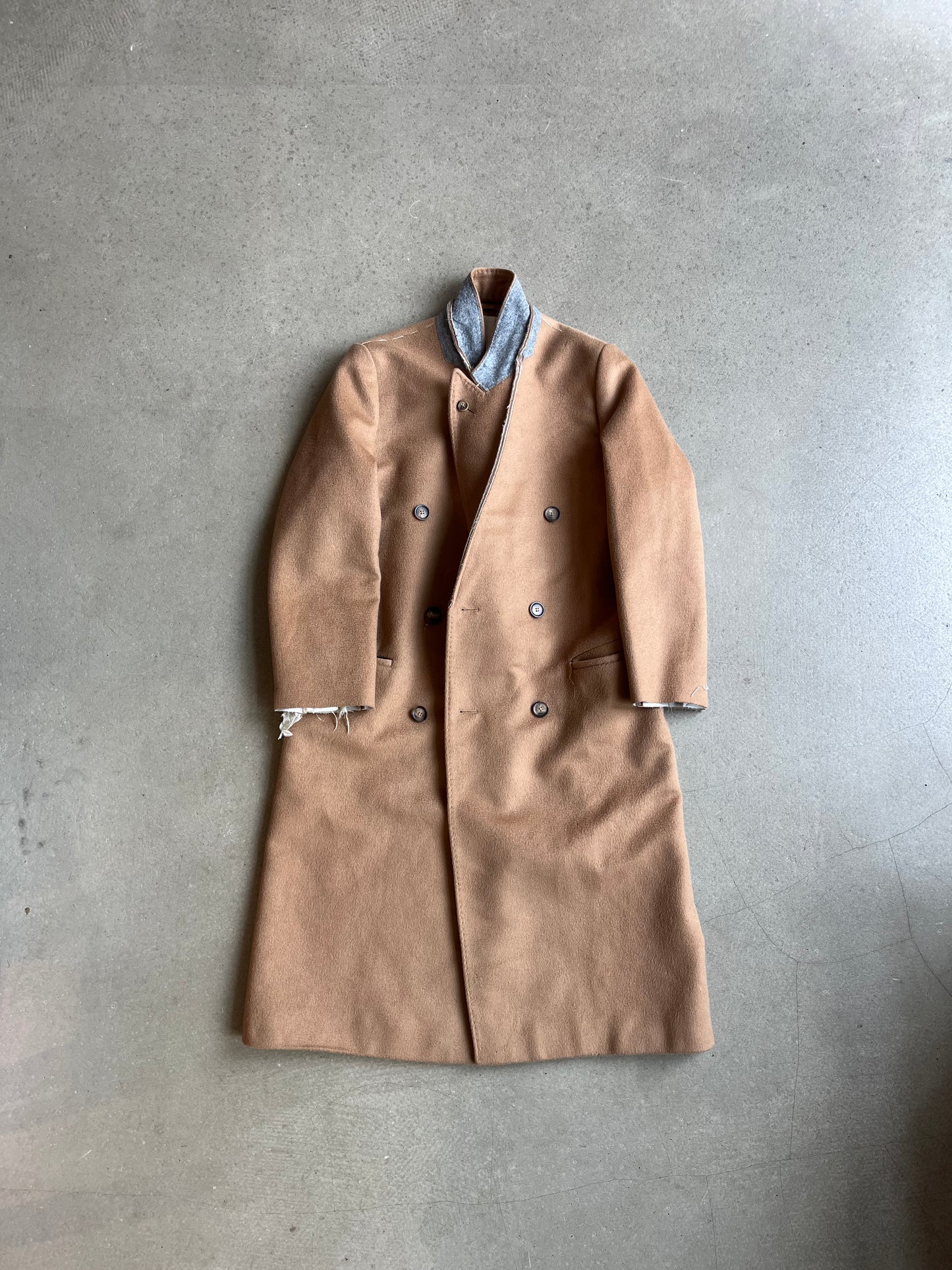 Maison Margiela X H&M Wool Overcoat Brown