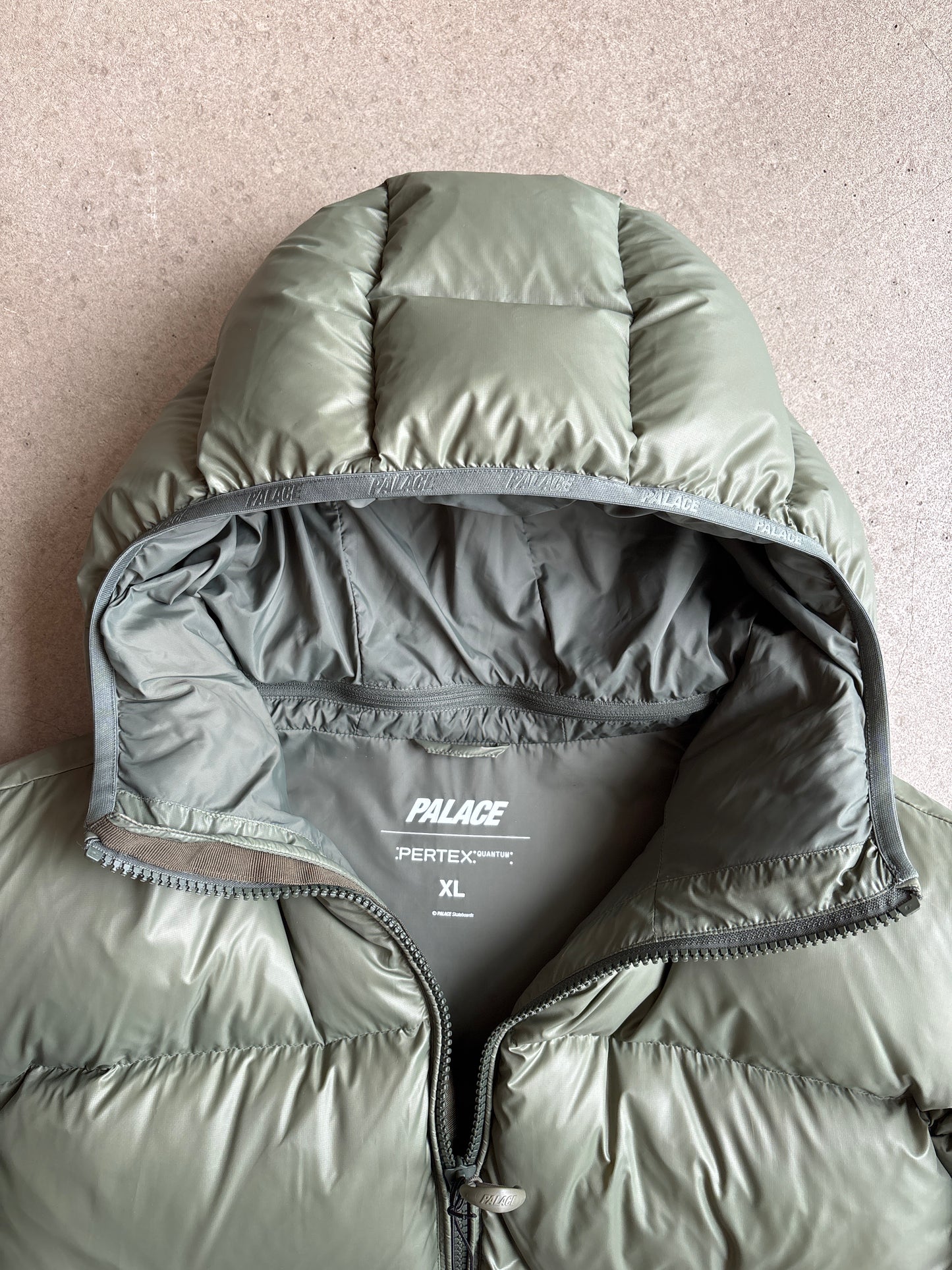Palace Pertex Opaque Balaclava Puffer Jacket Green
