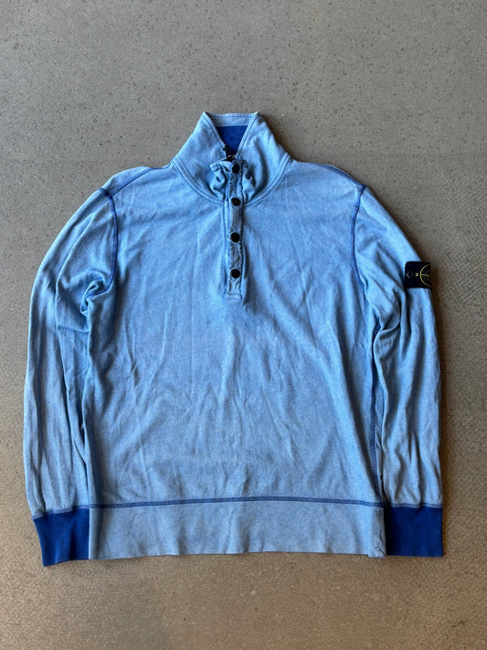 Vintage Stone Island Half Zip Blue L
