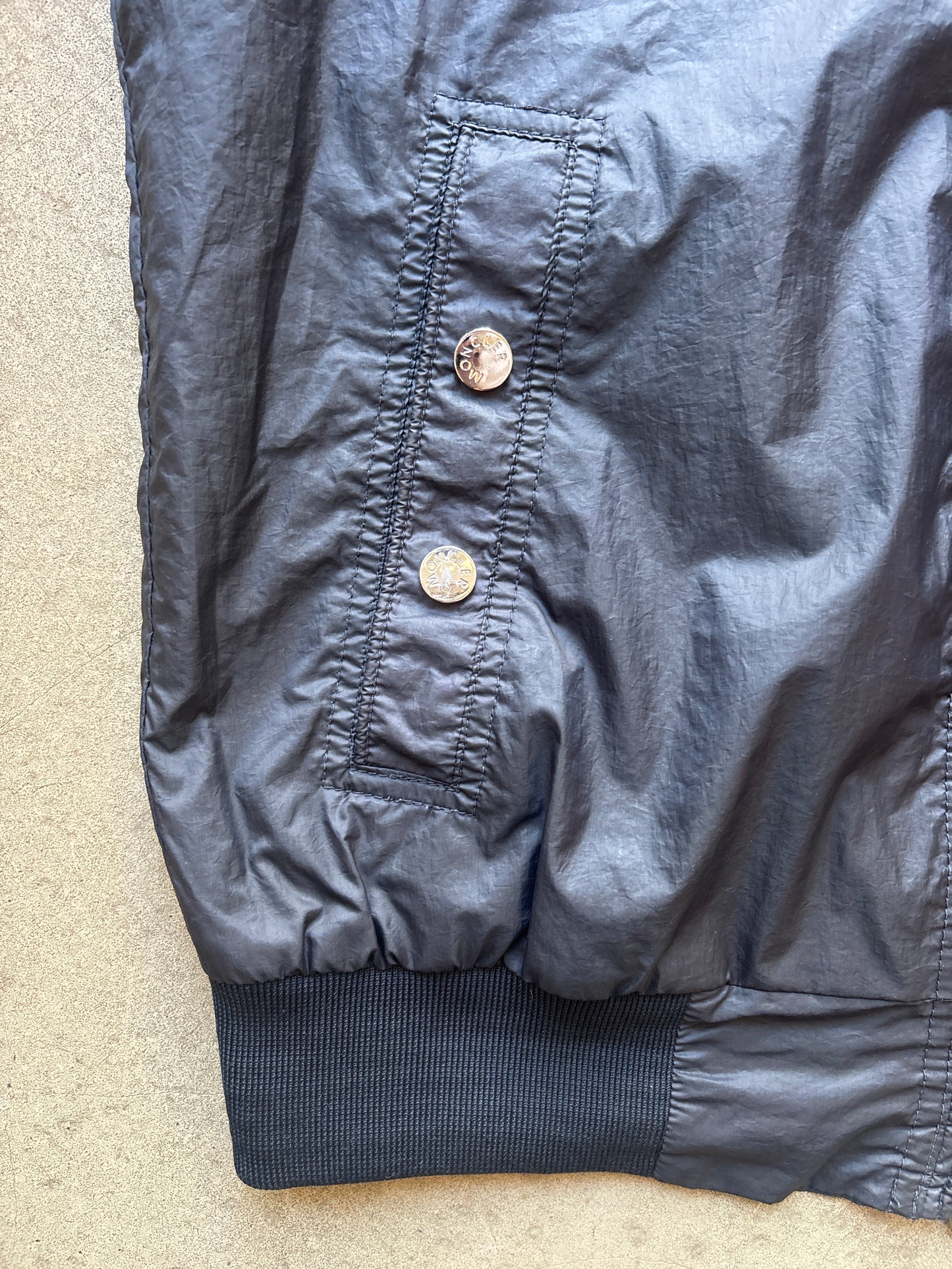 Moncler Lightweight Bomber Jacket Navy Size 3