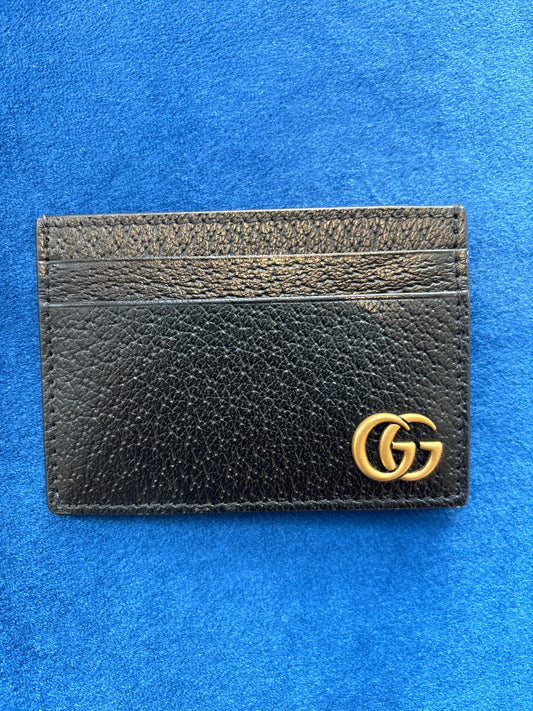 Gucci Leather GG Cardholder/Money clip Black