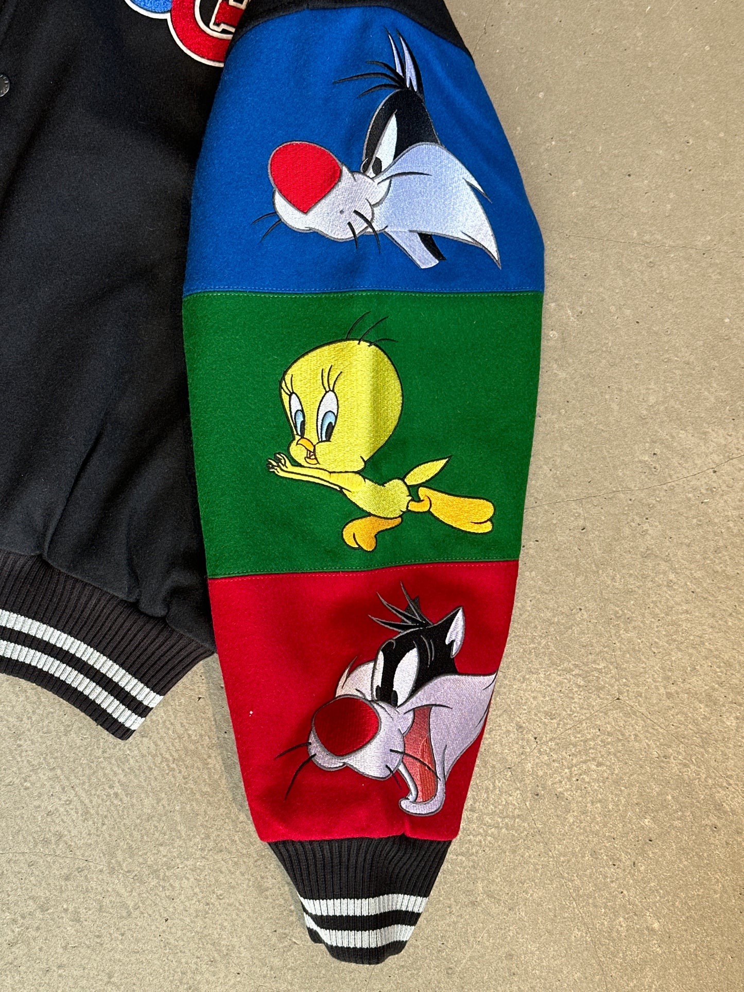 Palace UGG Looney Tunes Varsity Jacket Black