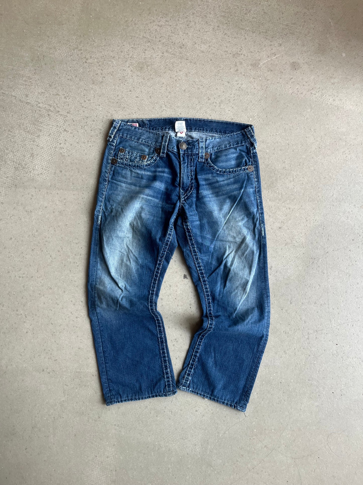 True Religion Baggy Stitched Jeans 36
