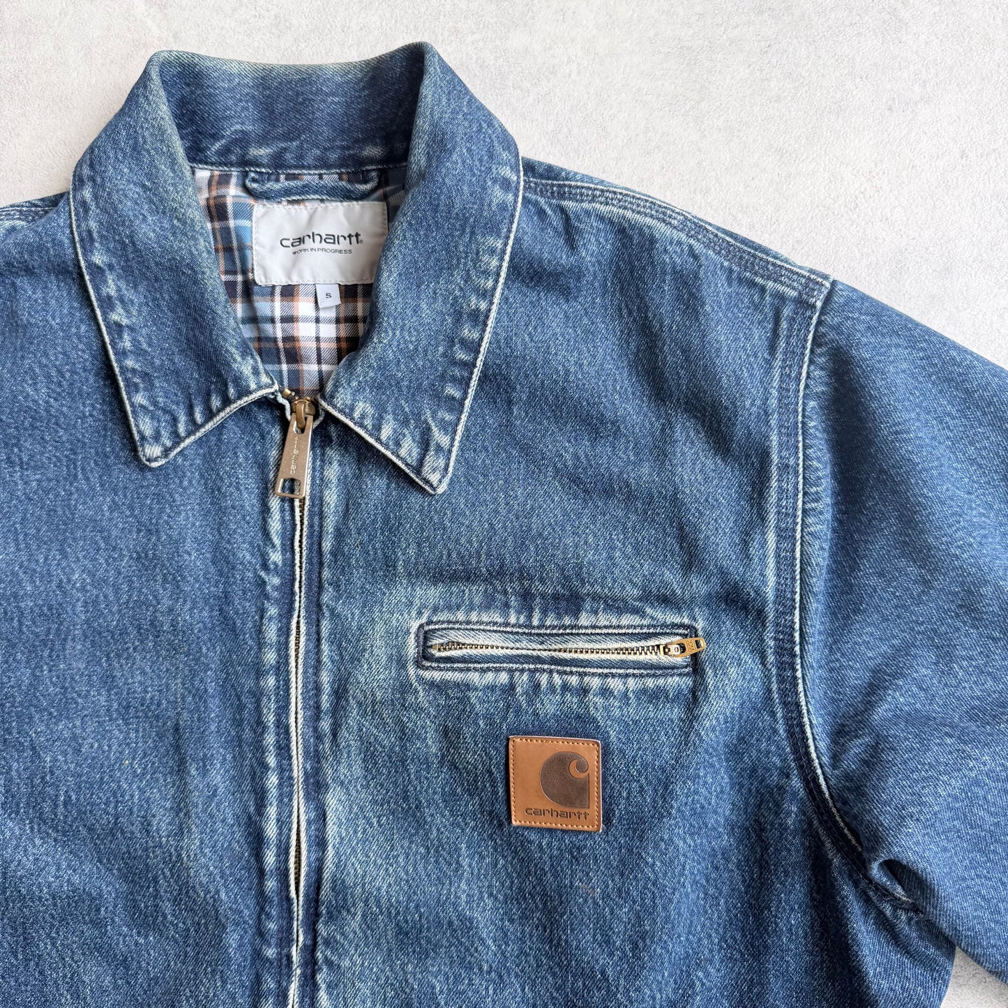 Carhartt Rider Jacket Size S Denim