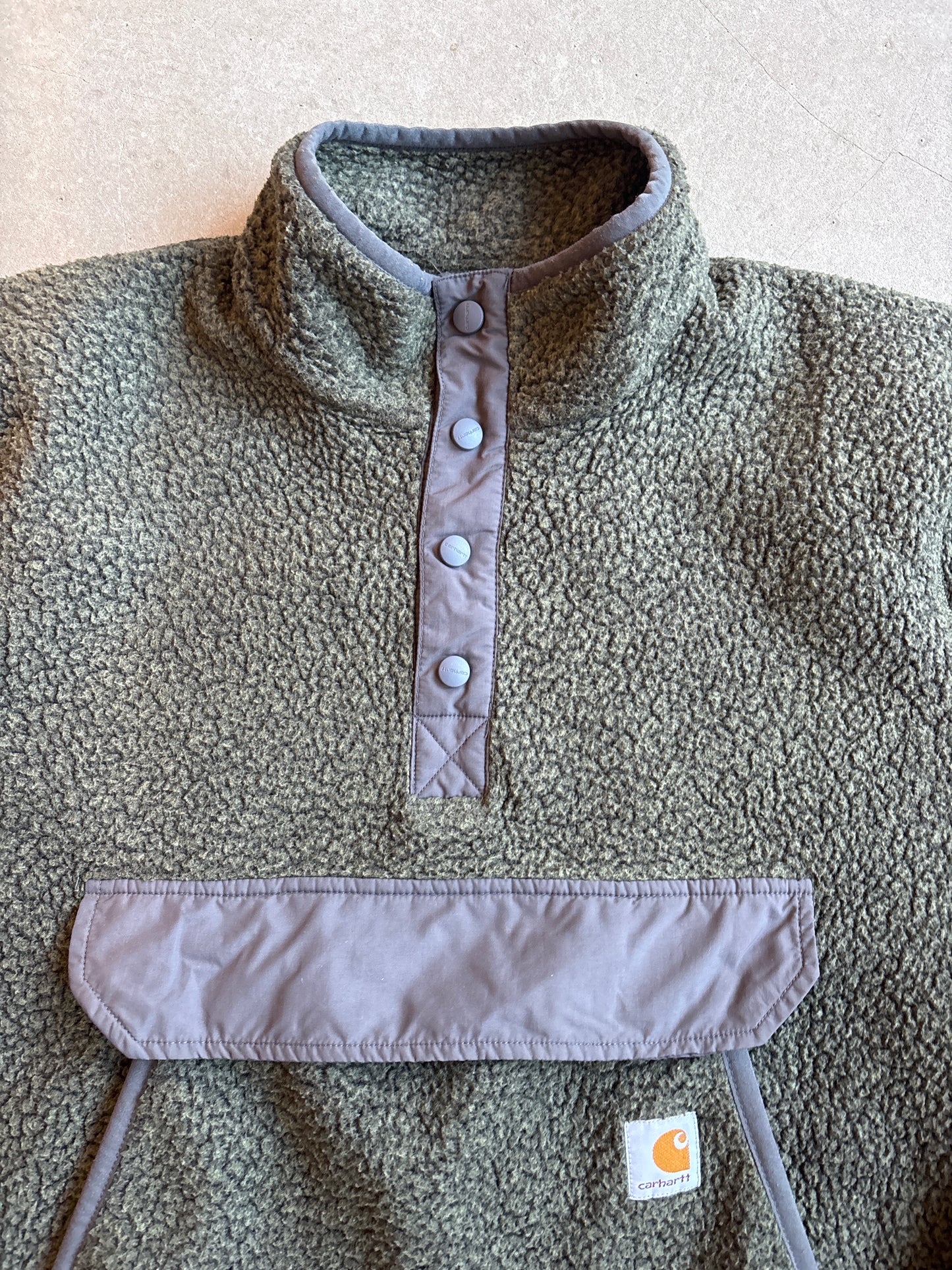 Carhartt Relaxed Fit Fleece Pullover Khaki L