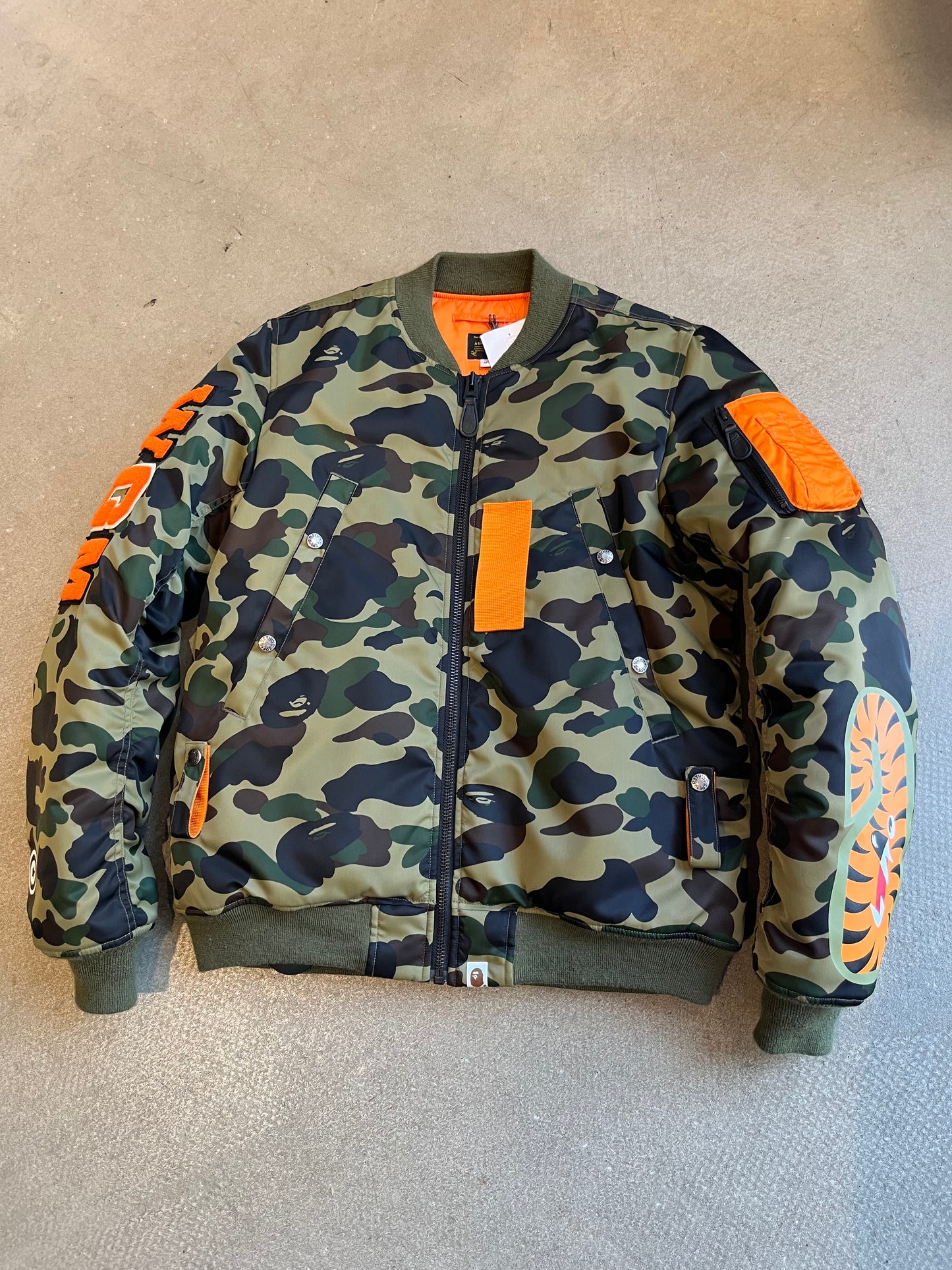 Bape Funthera Militia Bomber Camo Green M