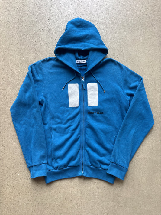 Stone Island Zip Up Hoodie 3M Blue L