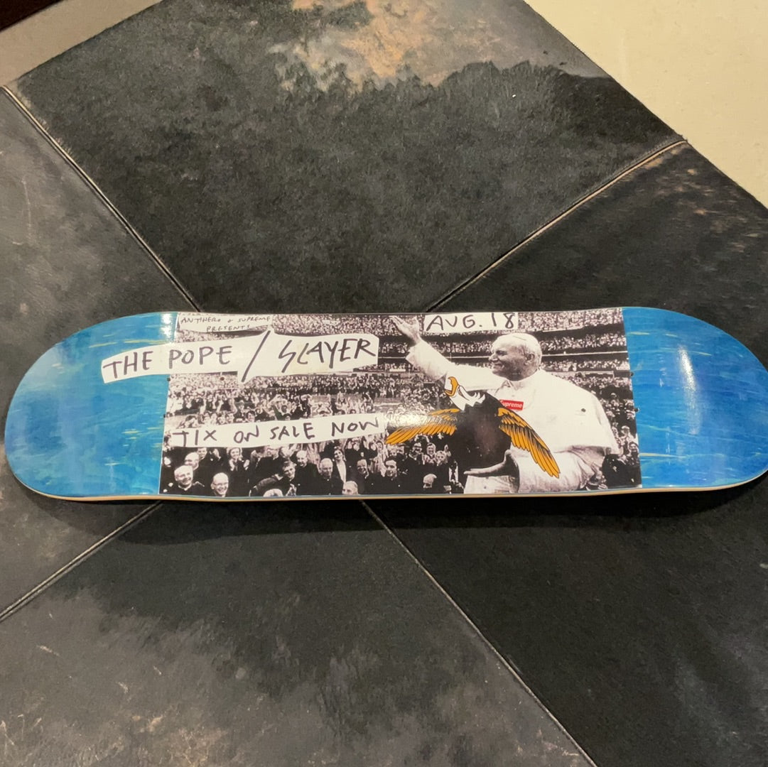 Supreme Antihero Pope Skateboard Deck Blue