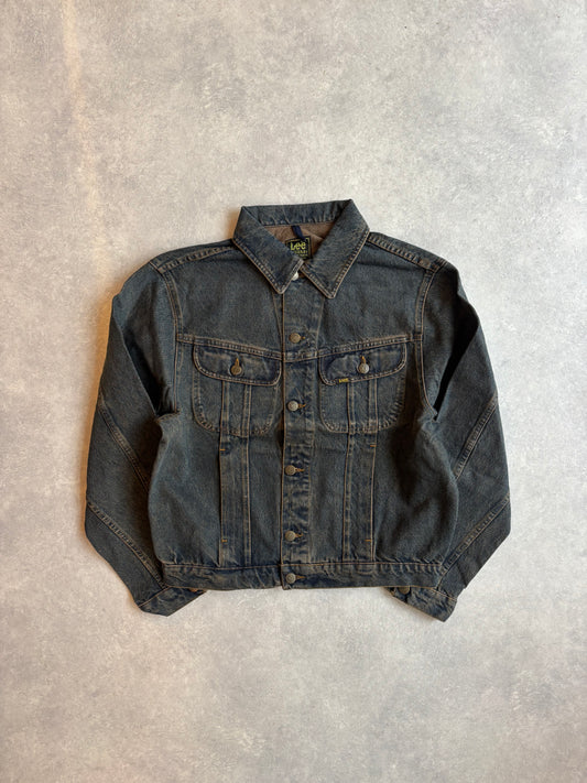 Lee Washed Denim Rider Jacket Brown Large