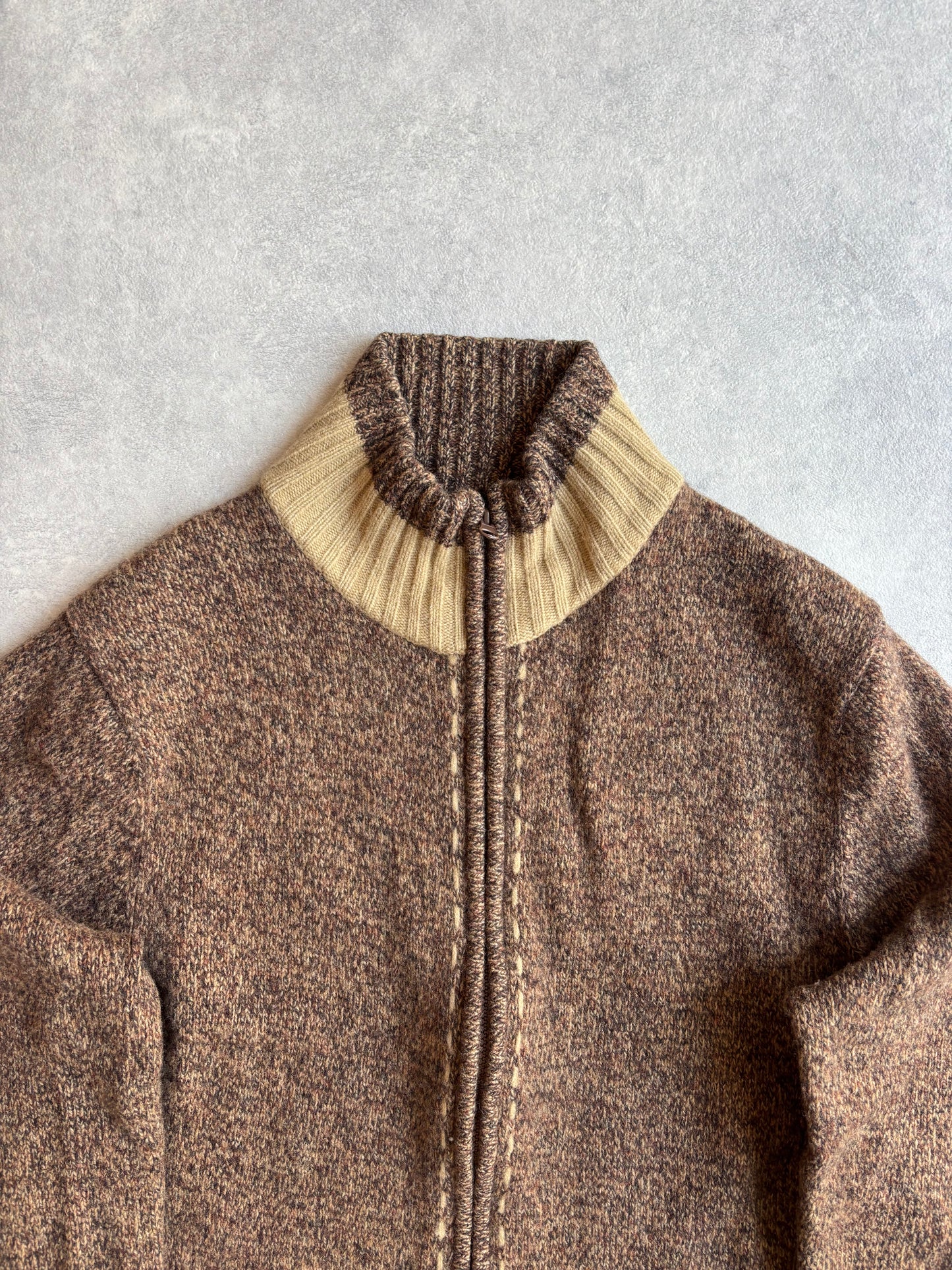 Review Brown Wool Vest XL