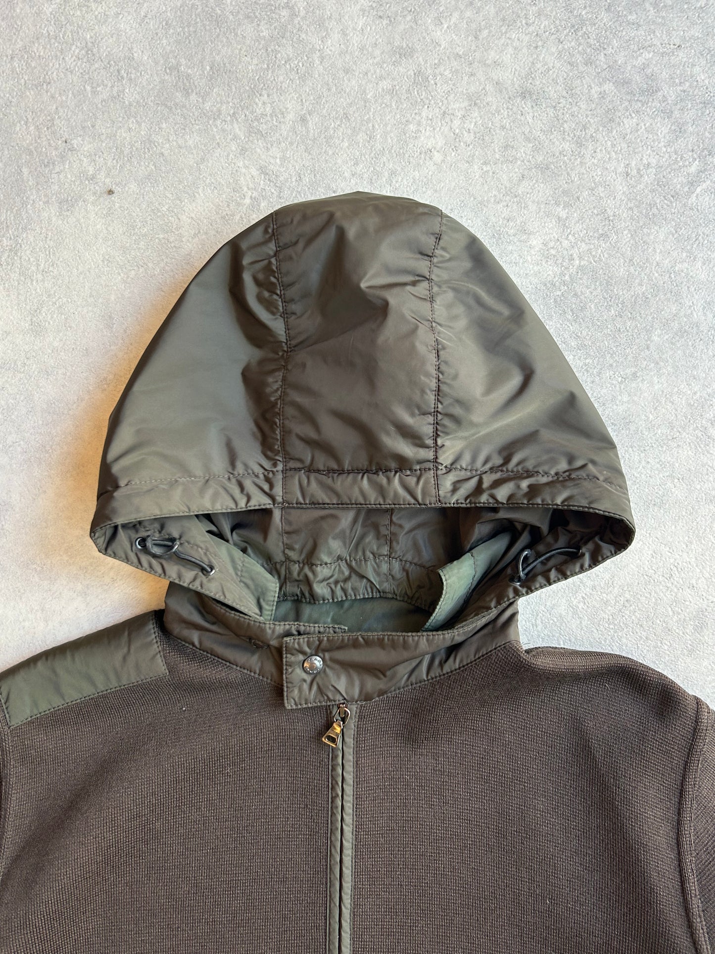Prada Brown Nylon Hoodie Medium