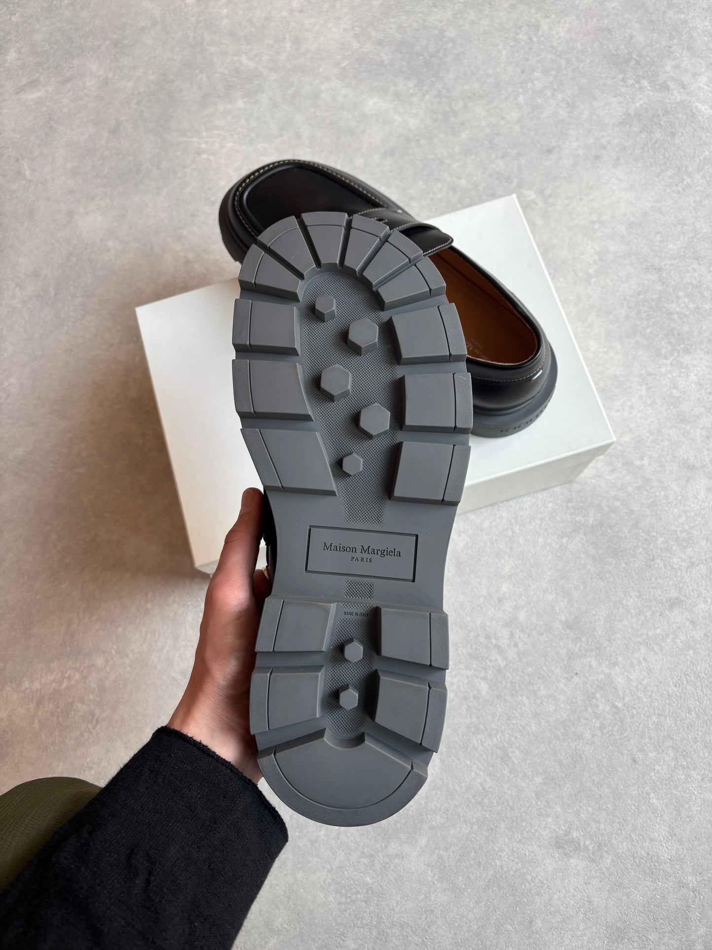 Maison Margiela Chunky Grey Sole Loafer Black 44