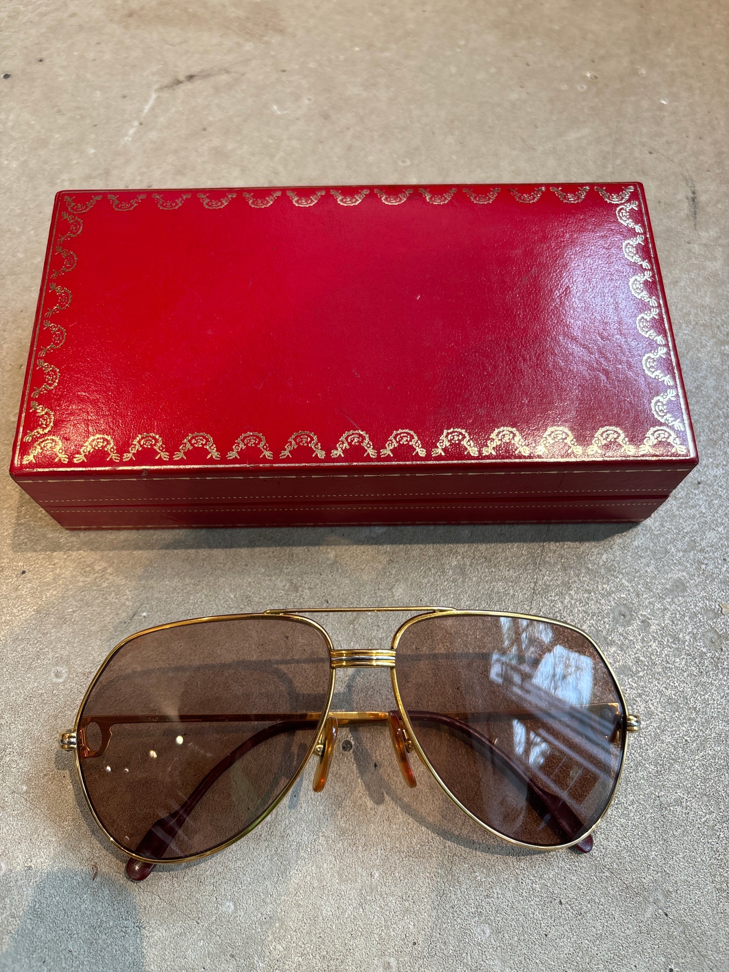 Vintage Cartier Sunglasses Brown