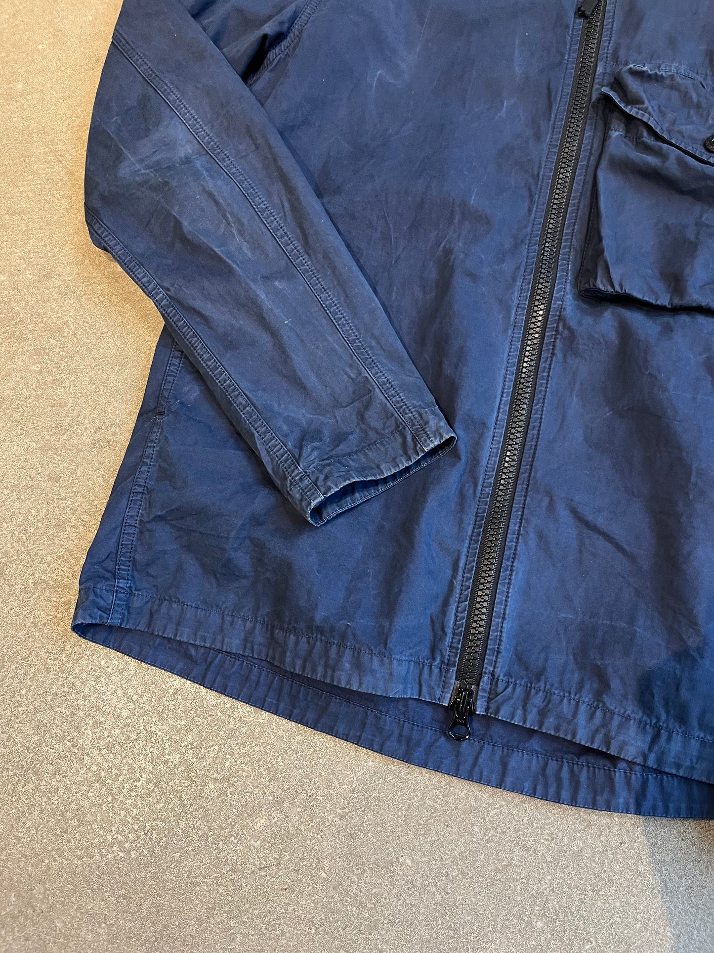 Stone Island Zip Up Overshirt Blue L