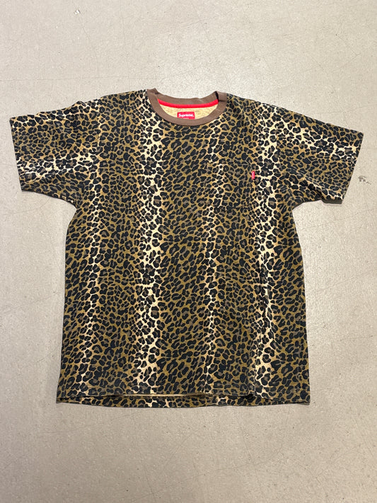 Supreme Leopard Pocket Tee Yellow L SS16