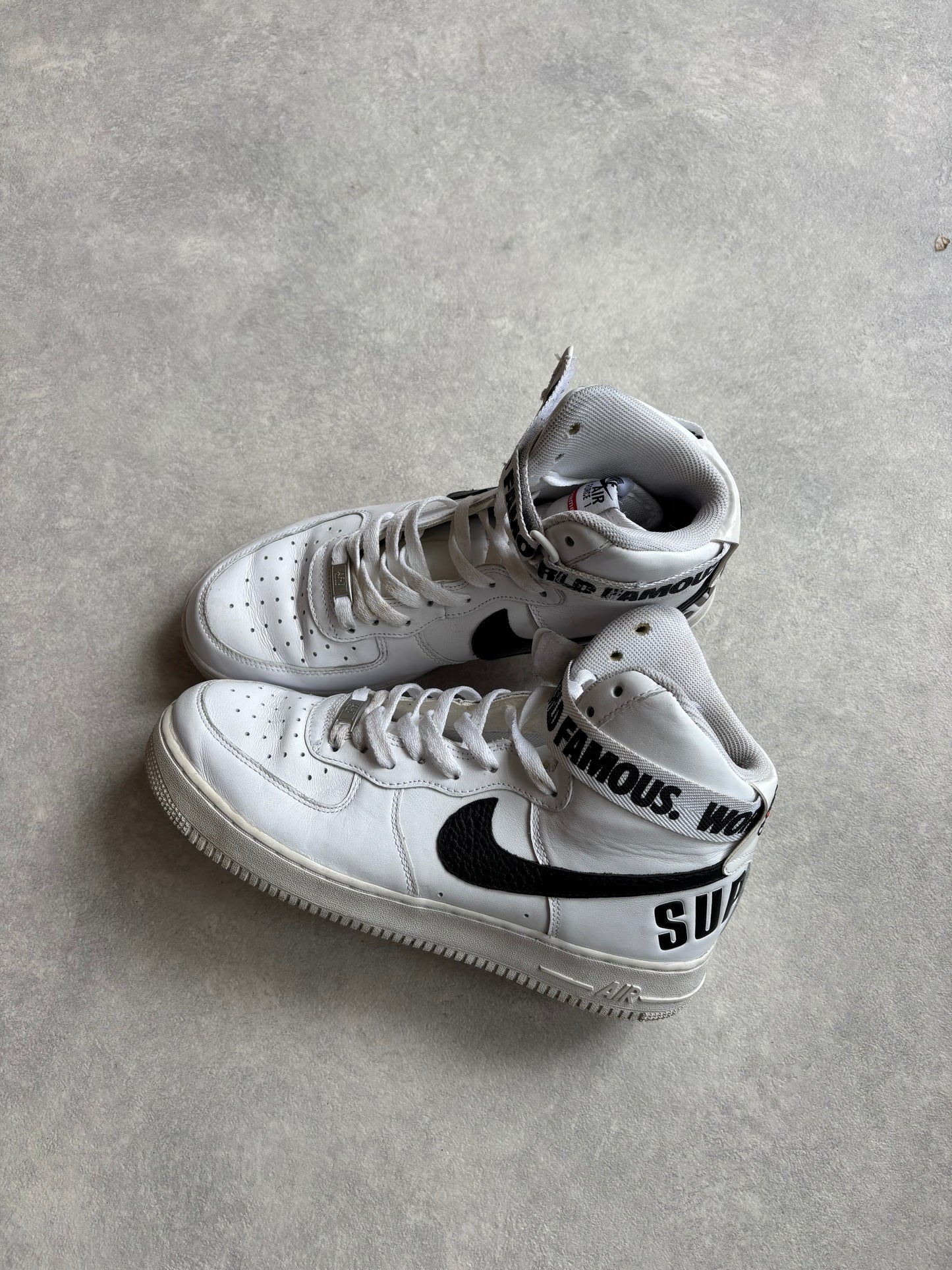 Nike X Supreme Air Force 1 High White 44