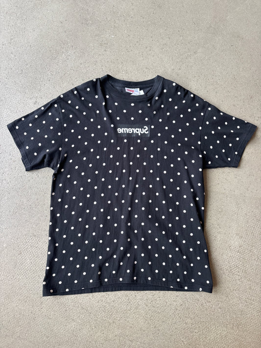 Supreme x CDG Polka Dot Box Logo Tee Size XL