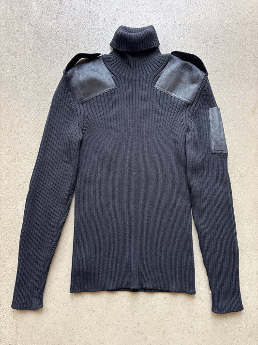 Prada Turtleneck Knit Sweater Black 50