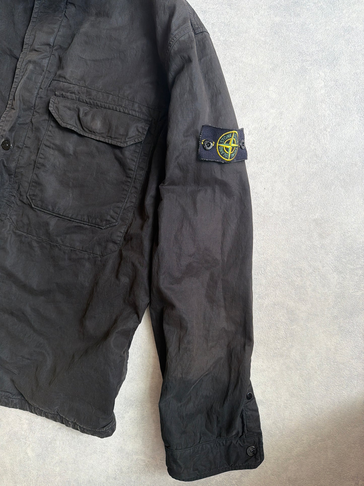 Stone Island Garment Dyed Overshirt  Black XXL