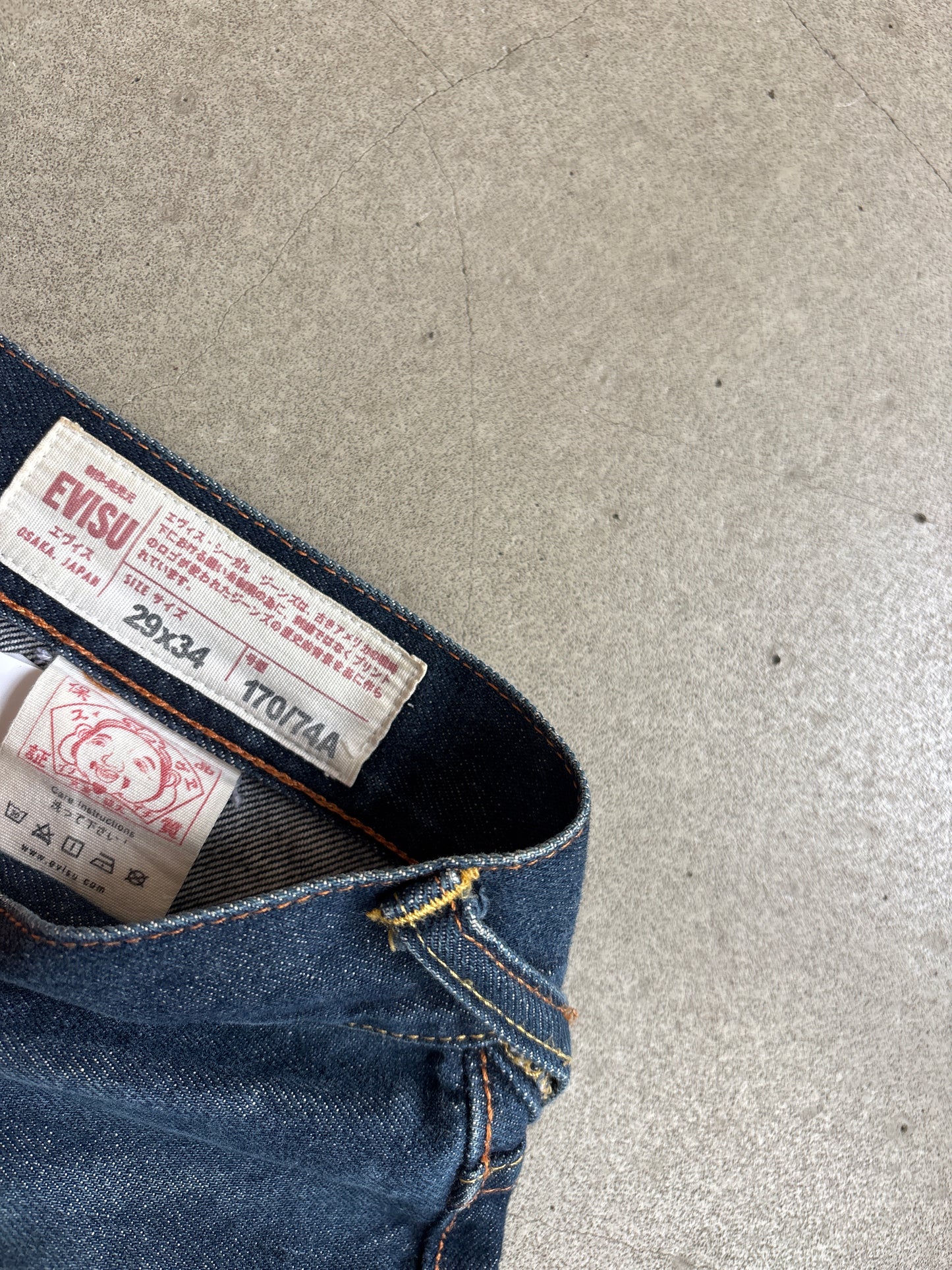 Evisu No 3 Tiger Camo Pocket Jeans 29/34