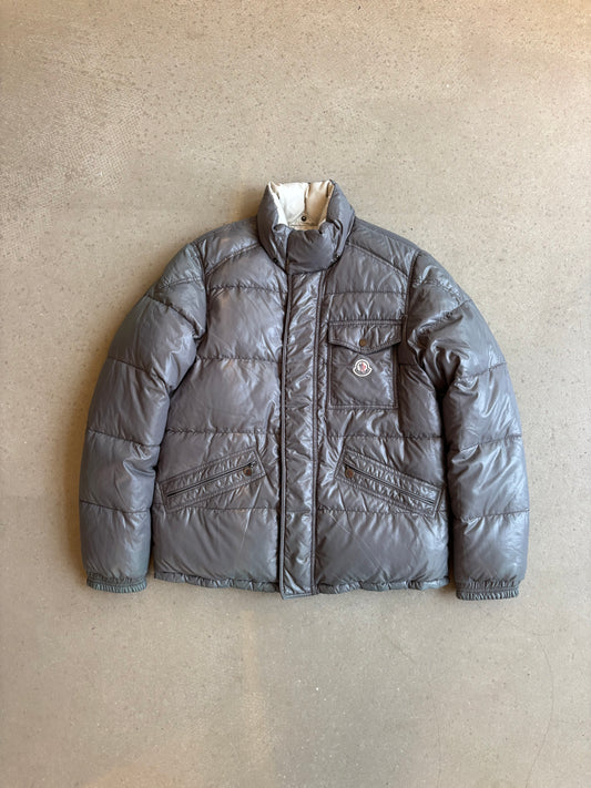 Moncler Down Jacket Double Sided Grey/Beige Size 4