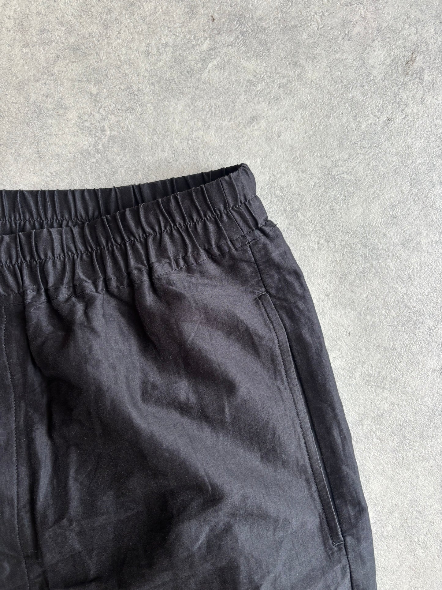 Rick Owens Drop Crotch Silk Babel Shorts Black Size 52