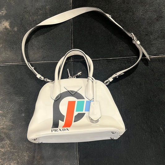 Prada Bag 1BA200 White Leather