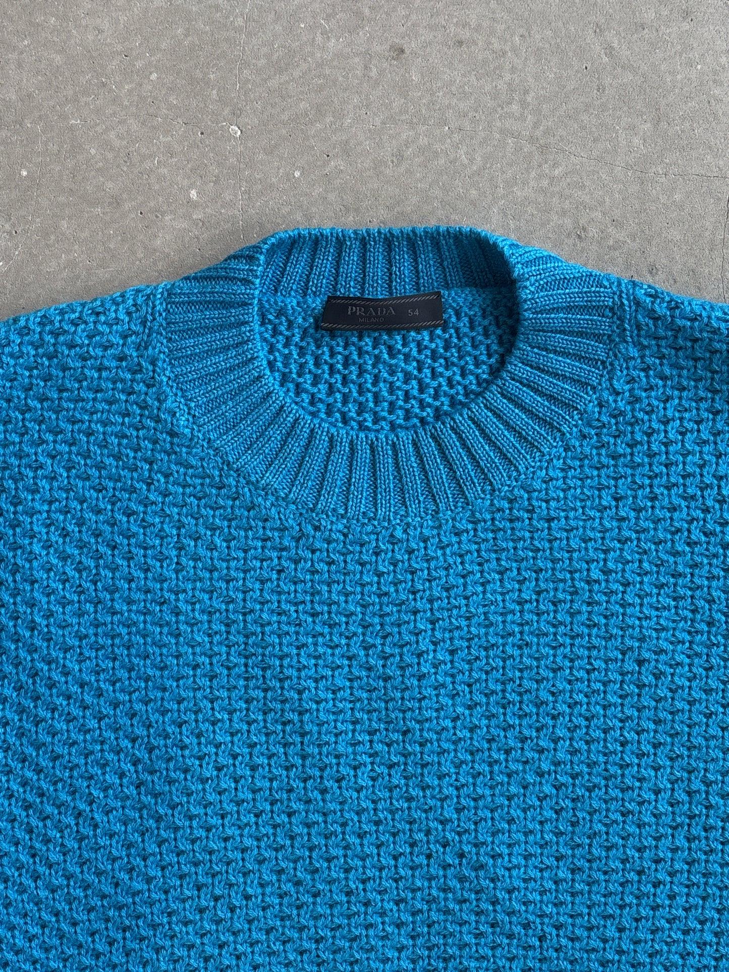 Prada Knitted Crewneck Blue