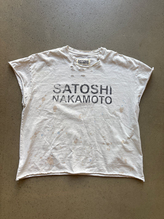 Satoshi Nakamoto Road Rash Tee White XL