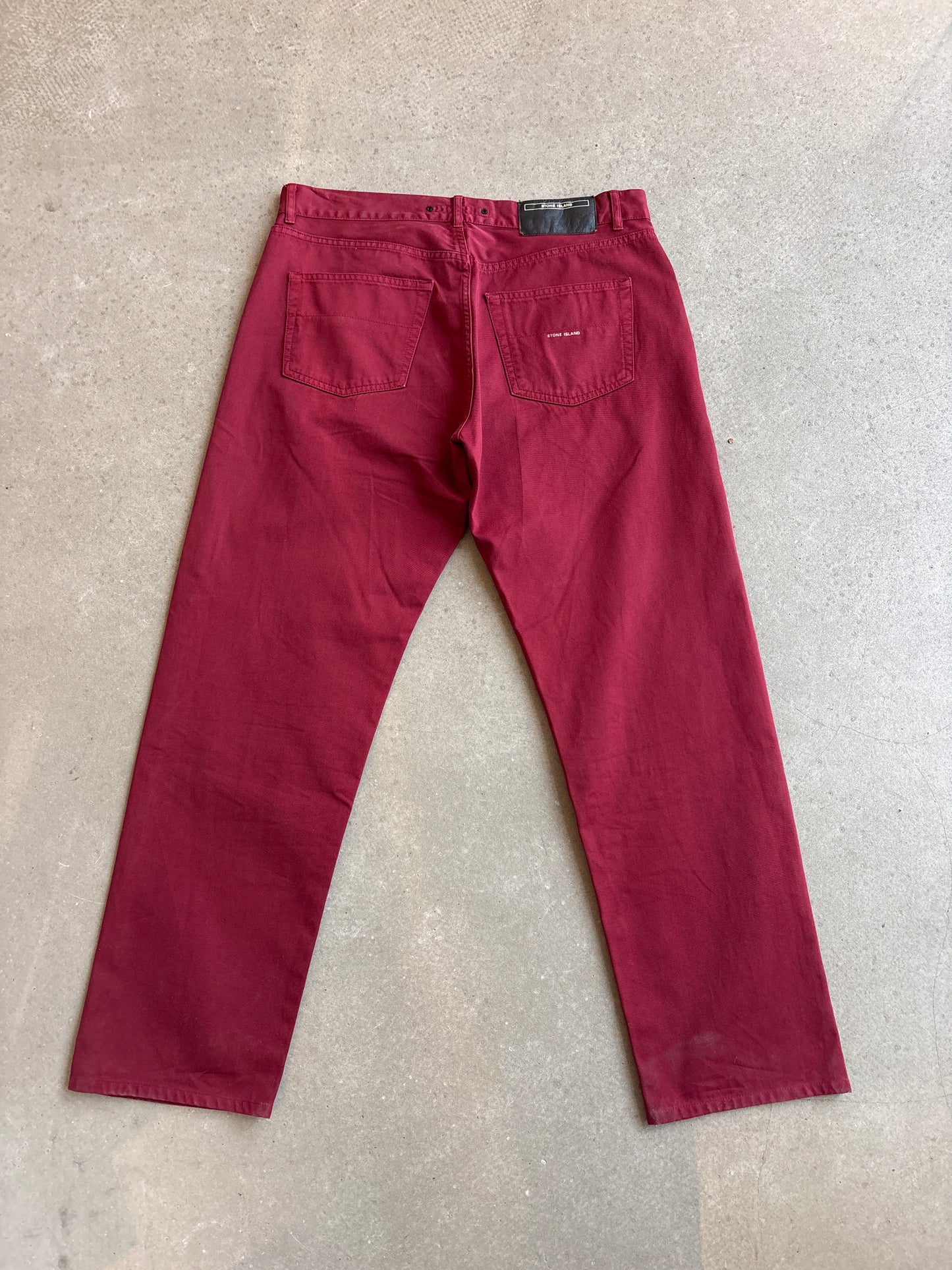 Stone Island Wide Pants Red 38