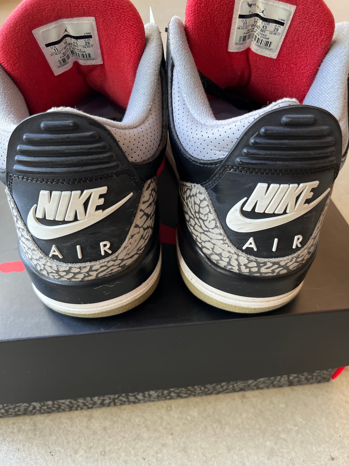 Jordan 3 Retro OG Black Cement 45