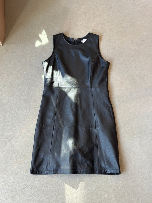 Stefanel Leather Dress Black 42