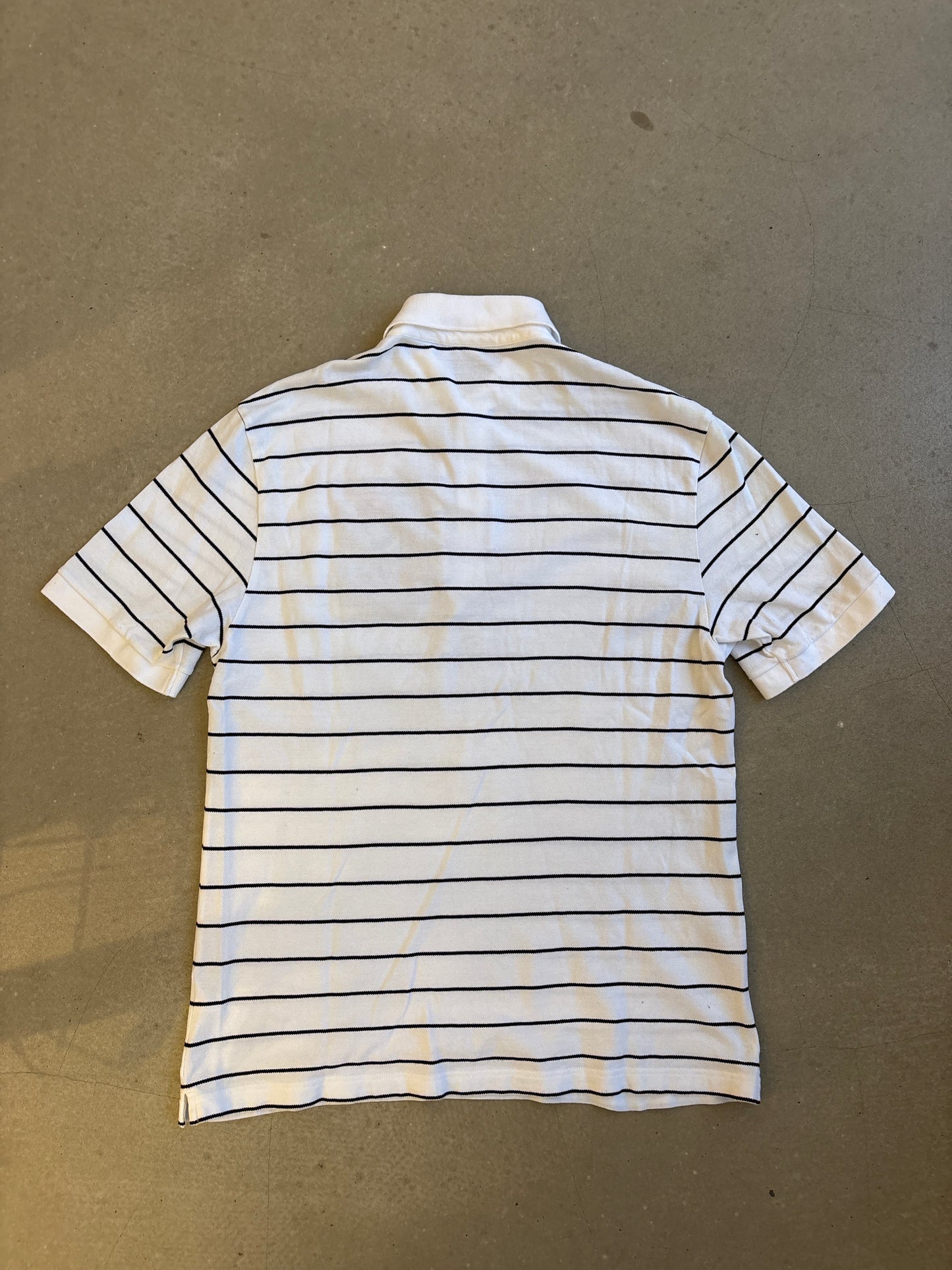 Parra Striped Polo Shirt White Large